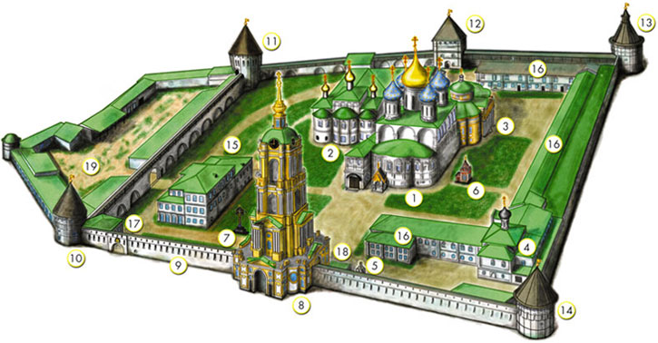 План Новоспасского монастыря 